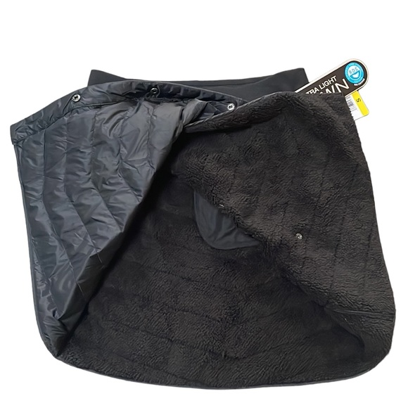 Aventure - Quilted Down Snap Faux Wrap Fleece Lined Mini Skirt - Picture 4 of 4